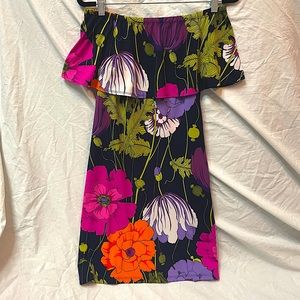 Trina Turk vibrant off the shoulder casual sheath